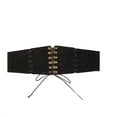 thumbnail image 3 of Women Steampunk Corset Belt Medival Elastic Waist Belt for Dresses Black Free Size, 3 of 5