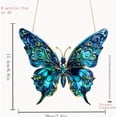 thumbnail image 4 of Iridescent Blue Butterfly Acrylic Hanging Ornament, Flat Printed Wall Decor, Lightweight Art Pendant, Exquisite Home Gift for Living Room, Window and Wall Display, 4 of 7