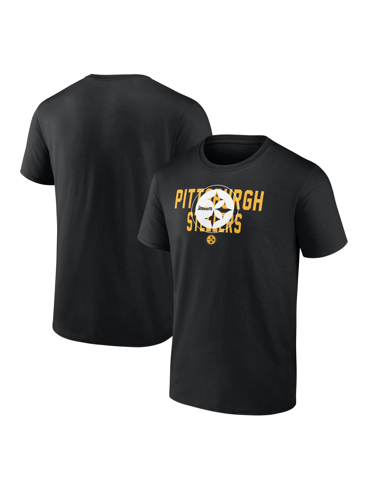 NFL Pittsburgh Steelers Men's Cotton Black Short Sleeve T-Shirt