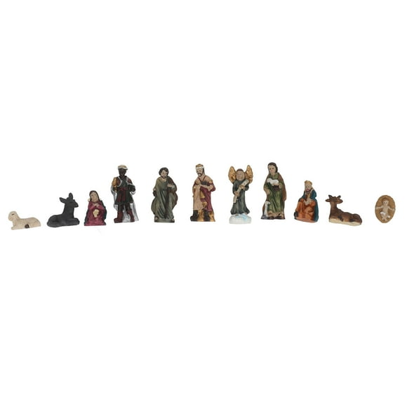 Christmas Resin Nativity Sets,11 Pcs Christmas Resin Resin Nativity Figurine Set Christmas Ornament Gifts Crafted with Care