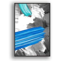 IDEA4WALL Framed Canvas Wall Art for Living Room, Bedroom Colored Brush Canvas Prints for Modern Home Decoration Ready to Hang