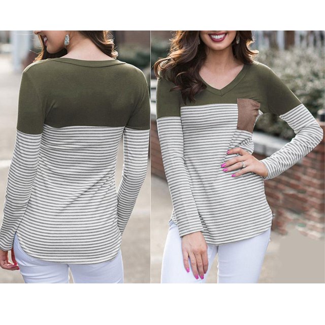 Camiseta Delgada De Manga Larga Con De De Mujer L