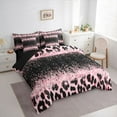 thumbnail image 3 of Homewish Cheetah Print Girl 7-Piece Twin Bedding Sets,Black Pink Bedding Comforter Set,Bling Glitter Breathable Sheet Sets,Microfiber Bedroom Decor,Reversible, 3 of 8