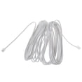 thumbnail image 2 of 2X 9M 30ft RJ11 6P2C Modular Telephone Phone Cables Wire White, 2 of 4