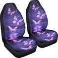 thumbnail image 2 of POLERO Butterflies Vehicle Seat Covers for Auto Trucks, Set of 2 Durable Front Seat Cover Breathable Elastic Car Front Seat Covers, 2 of 12