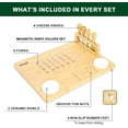 thumbnail image 4 of Large Bamboo Cheese Board Set, Charcuterie Boards Gift Set, House Warming Gifts, Wedding Gifts for Couple, Bridal Shower Gifts, Valentines Day Gifts, 4 of 6