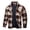 Coffee, variant on Puffer Jacket Men Red Plaid Quilted Shacket Button Down Pockets 4XL