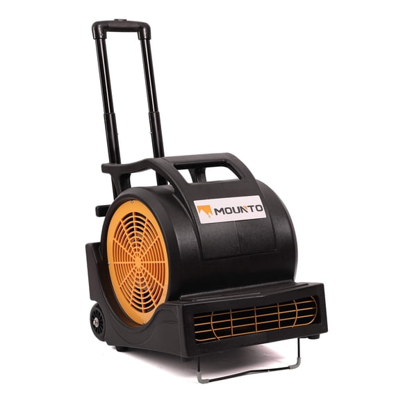 MOUNTO Secadores de alfombras de piso Monster Air Mover de 3 velocidades, 1Hp, 4000 Plus CFM, con kit de ruedas con manija