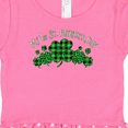 thumbnail image 3 of Inktastic My 1st St. Patrick's Day with Plaid Shamrocks Gift Baby Girl Dress, 3 of 4