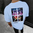 thumbnail image 4 of FINALGANG Mens Short Sleeve Crewneck TShirts With Fashion Casual Sunset Graphic Print Casual Loose Fit Streetwear Tees For Summer Daily Wear Blue M, 4 of 7