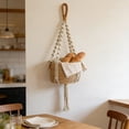 thumbnail image 5 of Woven Storage Basket with Tassels 90cm/35.4In Hanging Net Suspended Basket for Storage, 5 of 6