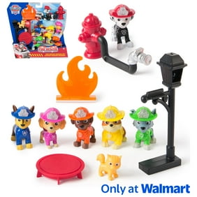 PAW Patrol Fire Rescue Mission Set - Chase, Marshall, Skye, Rubble, Rocky & Zuma Figures for Kids 3 
