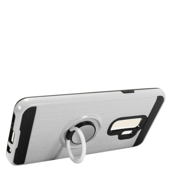 GSA Brushed Magnetic RingStand Case for Samsung Galaxy S9 Plus - Silver