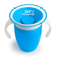 thumbnail image 3 of Vaso entrenador con asas, antiderrames, 240 ml, paquete de 2, verde/azul, 3 of 5