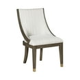 thumbnail image 4 of 2 Armchairs , Brown With Gold Accents, Textured Fabric Upholstery, Wooden Dining Chairs, 250lbs Weight Capacity, 25.5" Width Modern Armchairs, Color Ornaments, Upholstered , Frame, Room Seating,, 4 of 6