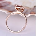 thumbnail image 3 of Morganite Engagement Ring Rose Gold Plated 925 Silver Ring Gift For Love, 3 of 5