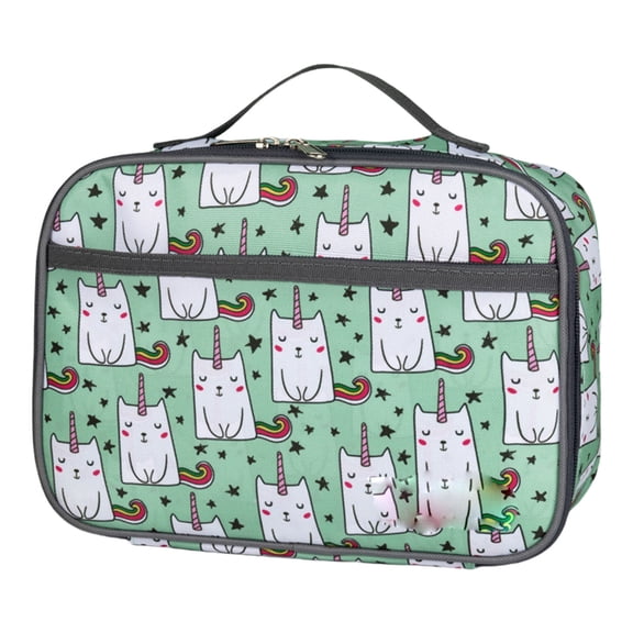 Portable Insulated Square Student Lunch Container Large Capacity Storage Bag Practical Bentos Box for School Use