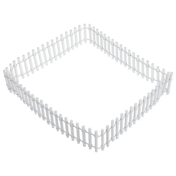 PAMINGONO Mini Garden Fence 1Pack Wood Compact Design for Landscape Enthusiasts 8.0x2.0x0.2in