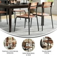 thumbnail image 4 of Emma + Oliver Dining Chair with Black Metal Frame and Solid Wood Seat and Back with Antique Copper Finish, 4 of 12