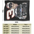thumbnail image 4 of Ultra Soft Throw Blanket Dale Shirt Number 3 Earnhardt Flannel Light Weight Warm Blanket for Living Room/Bedroom 80""X60"", 4 of 6