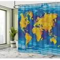 thumbnail image 5 of Ambesonne Digital Shower Curtain, Geometric Modern, 69"Wx84"L, Earth Yellow Sky Blue, 5 of 5