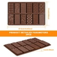thumbnail image 3 of 3Pcs Chocolate Bar Molds 12 Cavity Break Apart Chocolate Molds Food Grade Silicone Chocolate Mold Non Stick Candy Bar Molds Temperature Resistant Chocolate Making Molds for DIY, 3 of 6