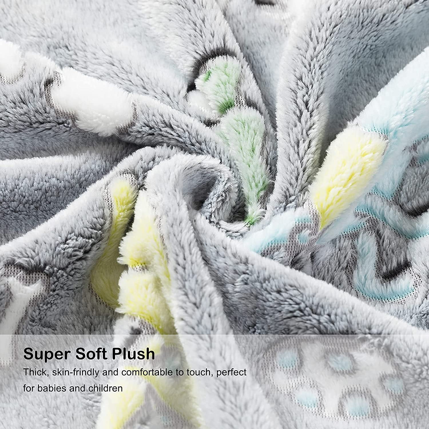 Cpdd Dinosaur Blanket Glow In The Dark Soft Kids Blanket For Boys And Girls Plush Fleece Dino Blanket Throw For Jurassic Fans Birthday Gift 50x60
