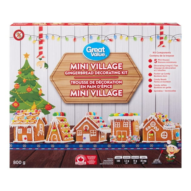 Great Value Mini Village Gingerbread Decorating Kit, 800 g Walmart.ca