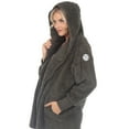 thumbnail image 5 of White Mark Women's Maternity Plush Hooded Cardigan with Pockets Size S-4X, 5 of 6