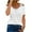White, variant on Ichuanyi Womens Shirts , Women's Casual Off The Shoulder Lace Regular Fit Short Sleeve Tops V-Neck Shirt Tops
