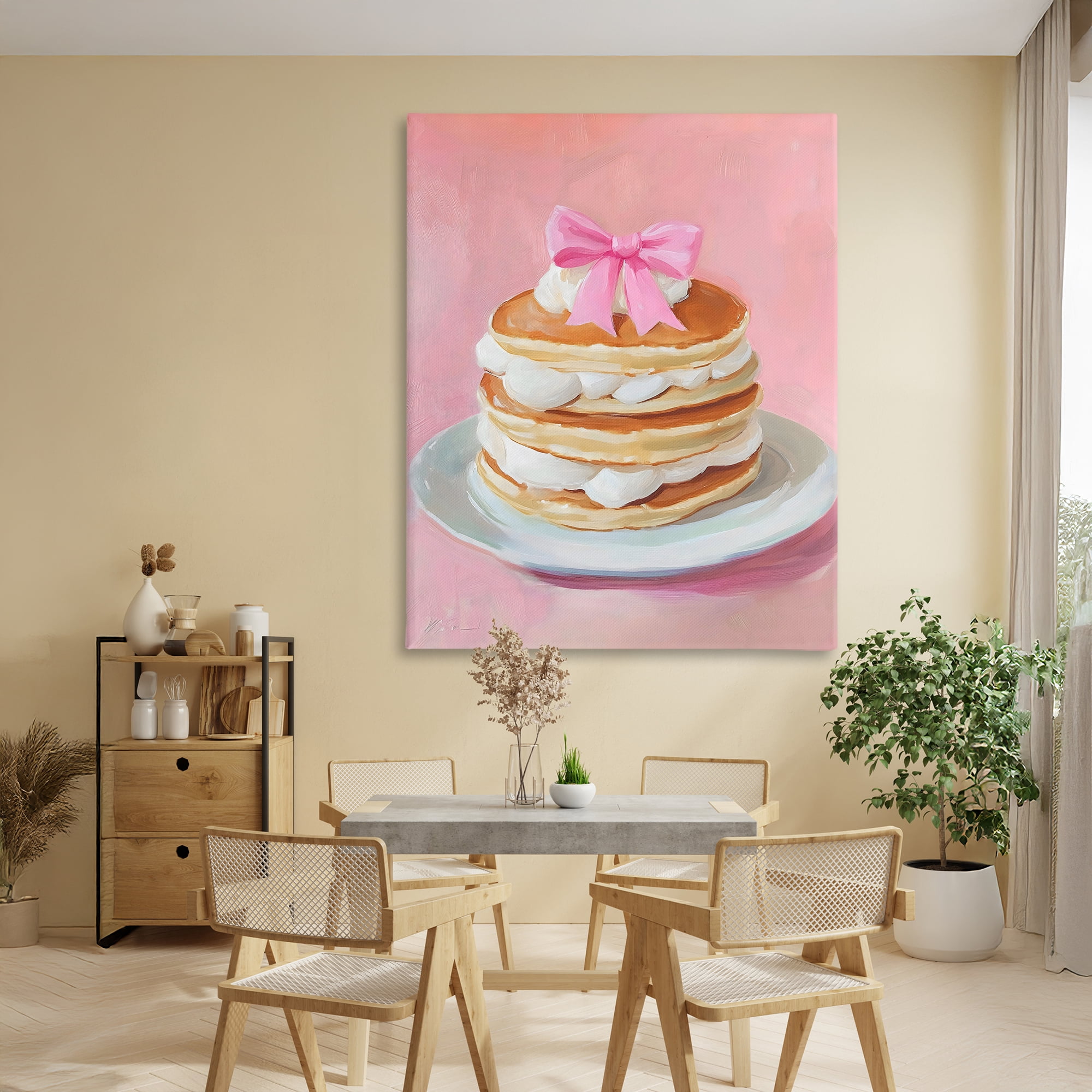 Stupell Industries Coquette Pancakes with Whipped Cream Canvas Wall Art, design by The Prints Vibe