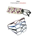 thumbnail image 2 of [3 PACK], JAVOedge Floral Collections Soft Pouch Eyeglass Storage Case w/ Microfiber Eyeglasses Cloth, Floral Design D, 2 of 6