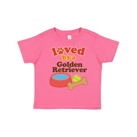 

Inktastic Golden Retriever Loved by a (Dog Breed) Gift Toddler Boy or Toddler Girl T-Shirt