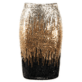 thumbnail image 4 of PrettyGuide Pencil Mini Skirt for Women Classic High Waist Skirt Sparkle Party Sequin Dress Light Gold/Deep Gold/Black, XX-Large, 4 of 7