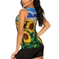 thumbnail image 2 of Goofa Landscape With Sunflowers Printed Womens Workout Tops for Women Sleeveless Yoga Shirts Athletic Running Tank Tops Sleeveless Gym Clothes Workout Apparel-Small, 2 of 9