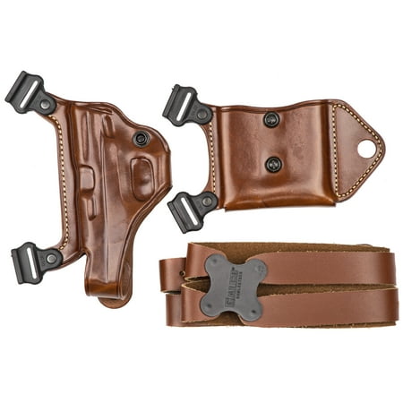 Galco Miami Classic Shoulder System - Galco MCII652 Miami Classic II Shoulder System S&W Shield Steerhide Tan