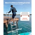 thumbnail image 2 of KFFKFF 5-Step Flip-Up Dock Ladder, Durable Aluminum Alloy Boat Swim Ladder with Non-Slip Wide Steps, 350 lbs Load Capacity, Pull Rope for Easy Use, Ideal for Lake, Pool, and Marine Boarding, 2 of 9