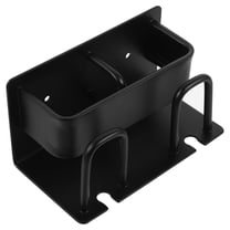 WRISTBIQUE Stainless Steel Toothbrush Holder Bathroom Wall Mount Storage Rack Black Nail Free