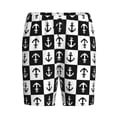 thumbnail image 7 of JUNZAN Nautical Anchors1 Pattern Sleep Pajama Shorts for Men,Men's Pajama Bottoms,Sleepwear,Pj Shorts, 7 of 7