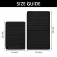 thumbnail image 4 of Tripumer Set of 2 Comfort Memory Foam Mat Bathroom Rug Set 16 x 24 inch and 20 x 32 inch Shaggy Bathroom Mats and Rugs Set Black, 4 of 8