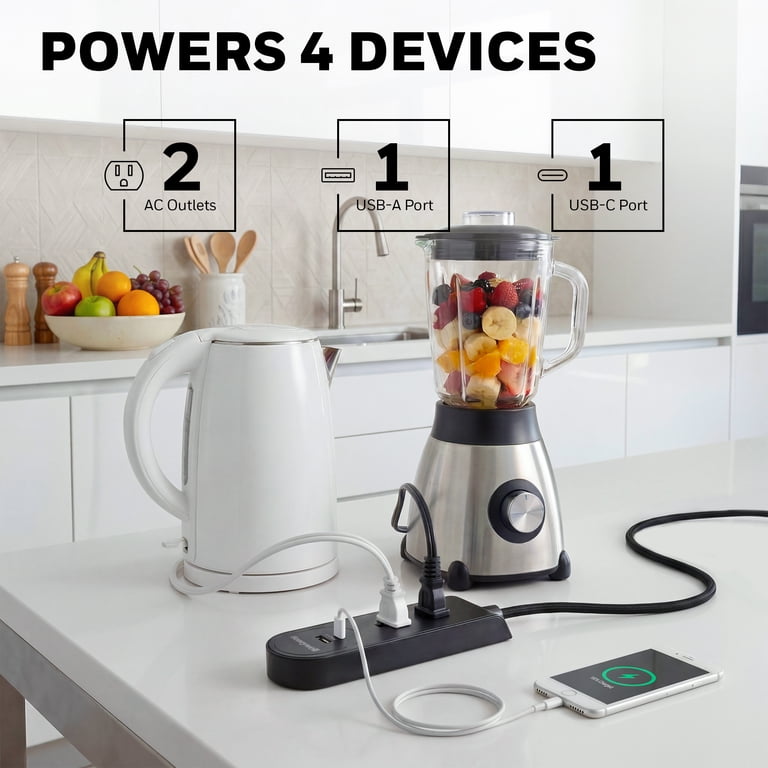 Honeywell 3 Ft. Fabric Power Strip with USB Ports photo 3