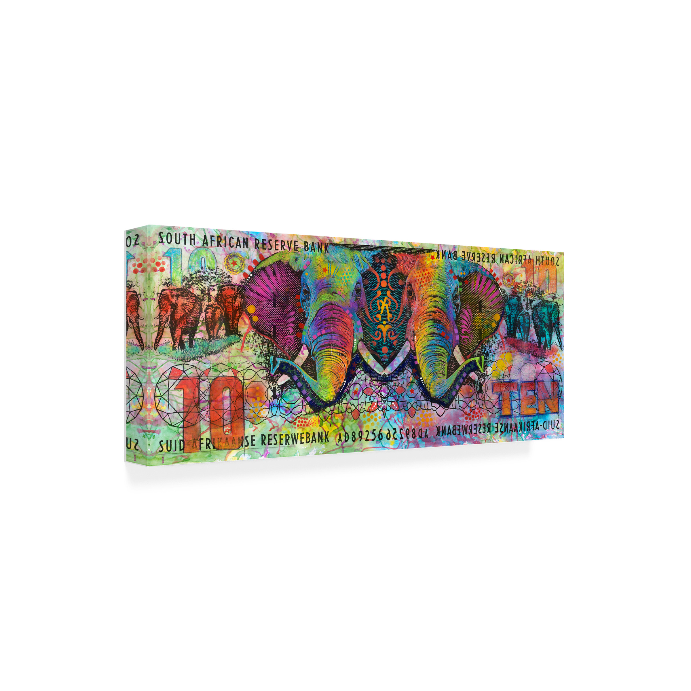 Trademark Fine Art 'Elephants' Canvas Art by Dean Russo