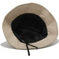 thumbnail image 4 of CoCopeaunts Leather Bucket Hat Casual Outdoor Cool Sunscreen Fisherman Hats Street Activities Hiking Fishing Folding Bucket Cap, 4 of 8