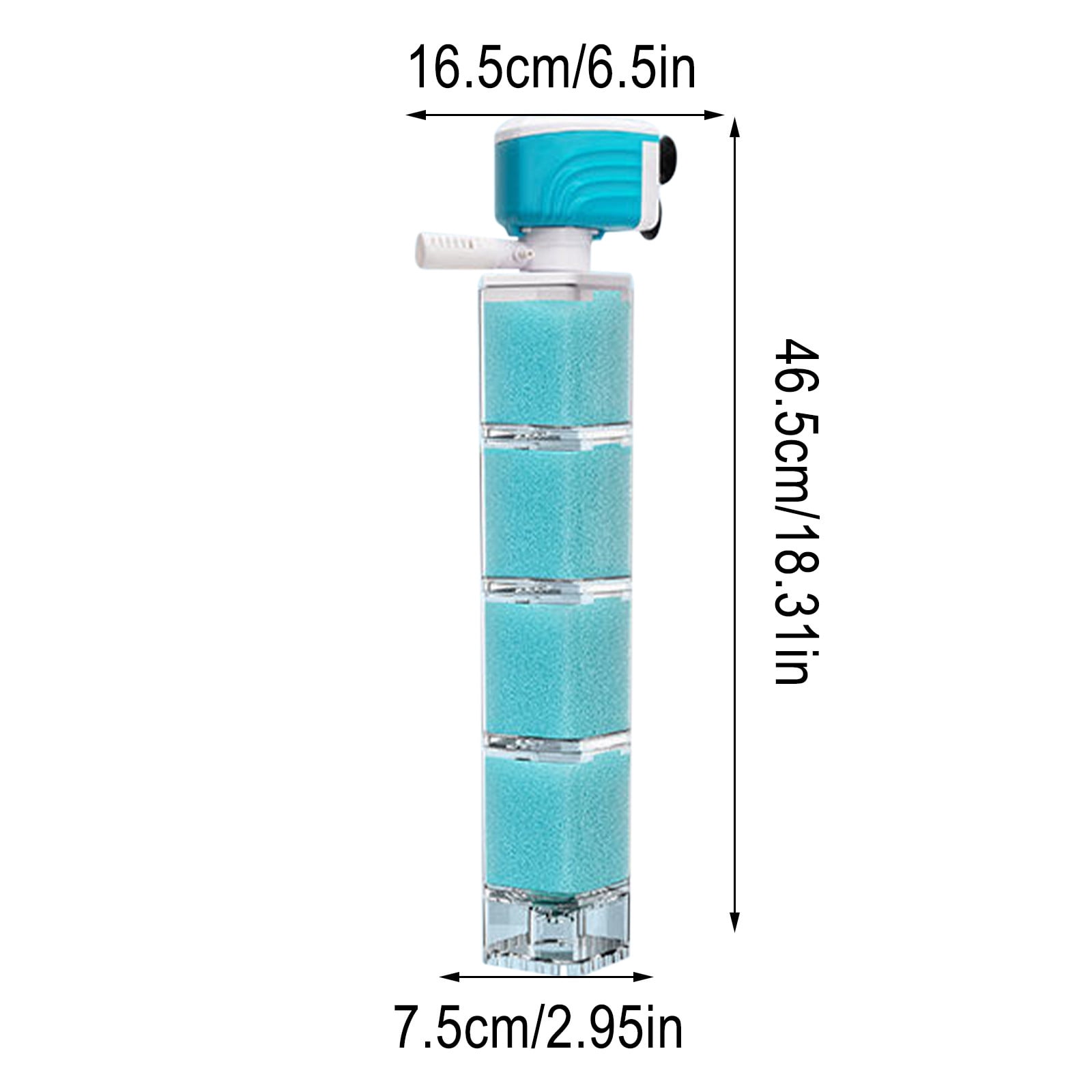 Silent Multi-Layer Automatic Aquarium Filter,Submersible Pump with Oxygenation,Efficient Filtration and Water Purification for Fish Tank