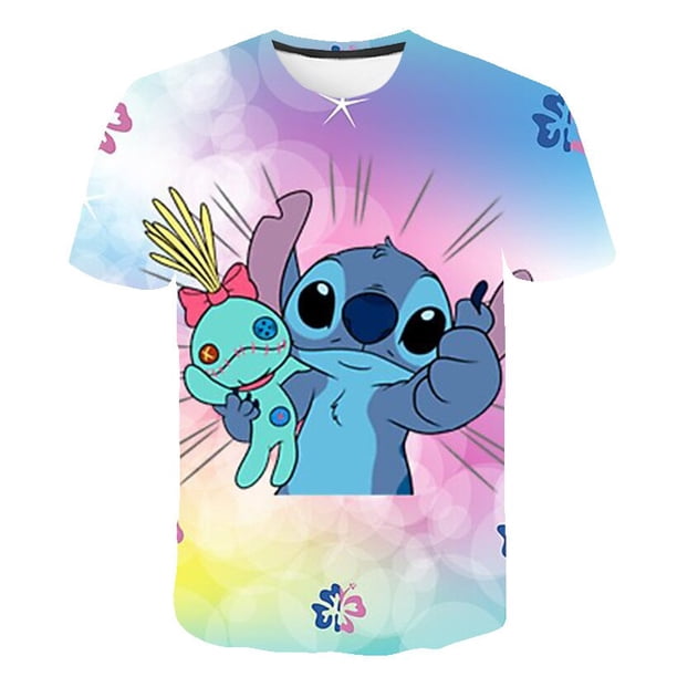 Camiseta de punto de Disney para niños, camiseta de verano con dibujos animados, camiseta bonita con estampado 3D para niños y niñas, camiseta de fondo para niños, punto de Disney T12T Gao Jinjia LED