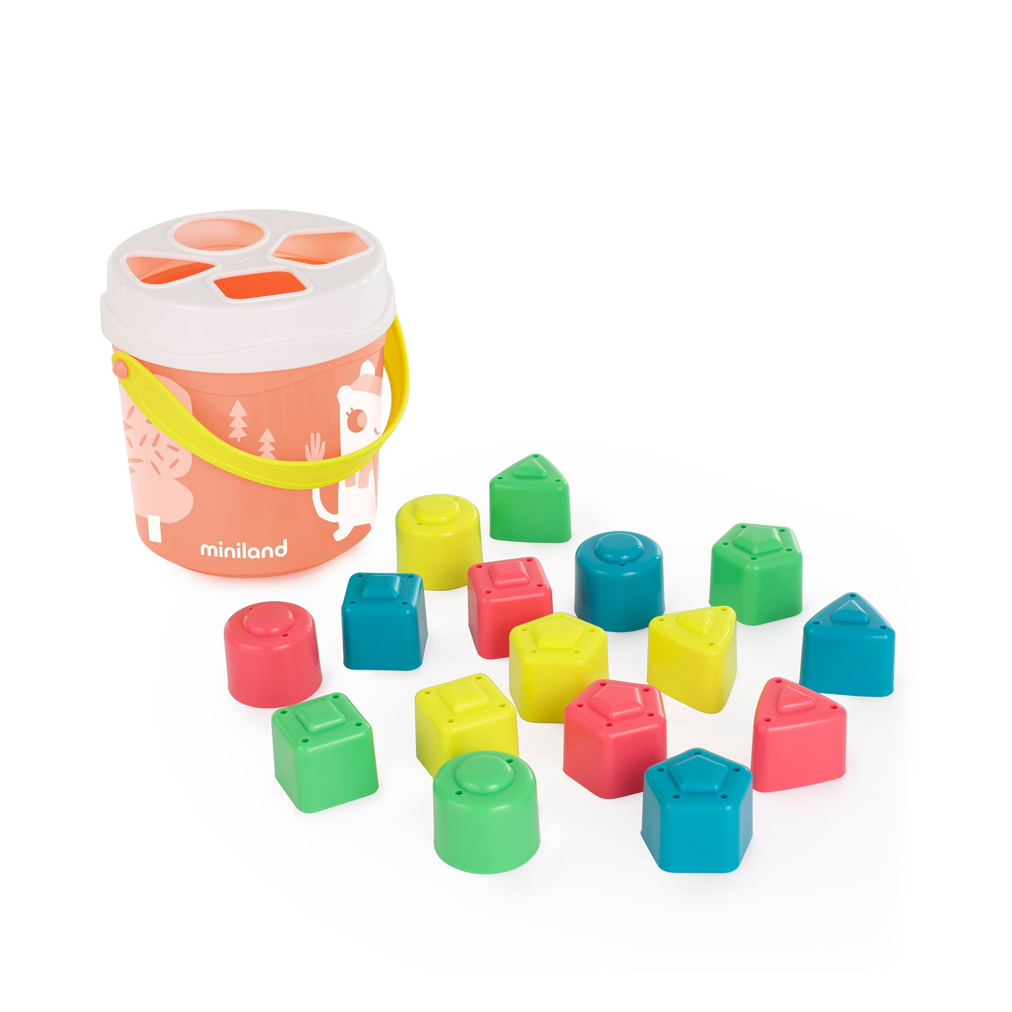 Miniland Feel to Learn Shape sorting bucket