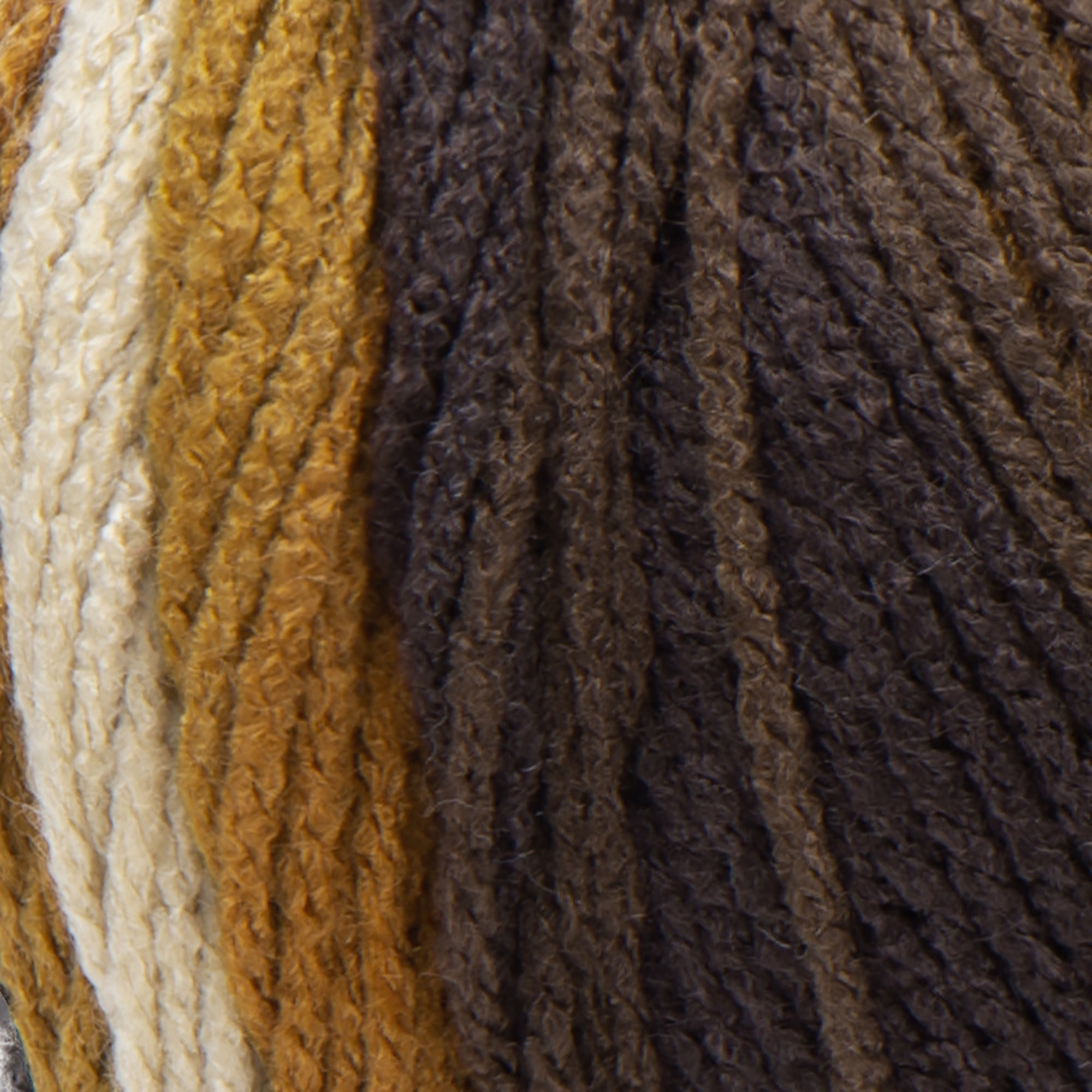 Red Heart® Super Saver® #4 Worsted Acrylic Yarn, Latte stripe 5oz/142g 236yd (3Pk)