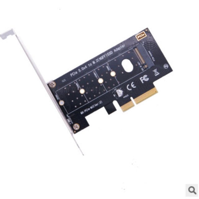 PCIe Adaptateur SSD 3.0 x 4 vers M.2 (NGFF) avec Support Profil Bas et Complet, M.2 Solid-State vers PCIe 3.0 x 4 Carte d'Extension Haute Vitesse M2 NGFF vers PCI-E Carte Adaptateur SSD, 2 Pcs