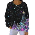 thumbnail image 2 of FDGIU Cute Christmas Pullover for Women, Long Sleeve Tunic Sweatshirt with Holiday Print, Loose Fit Crewneck Warm Top, 2 of 7