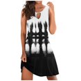 thumbnail image 2 of Robe pour Femmes Femmes Été Décontractée Aguichant Sans Manches à Imprimé Floral Robe d'Été Ample de Plage Mini Robe Robes Polyester Noir G, 2 of 6